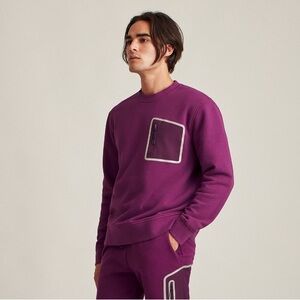 Bonobos Fielder Mixed Media Men's and Big Men's Fleece Crewneck Sweatshirt Sz L